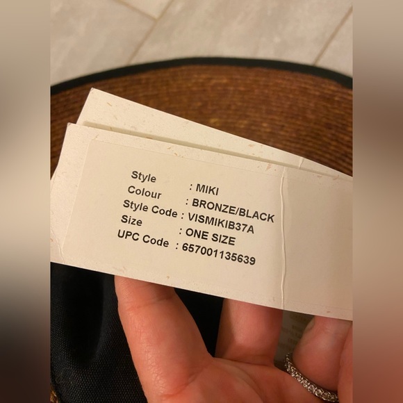 NWT Helen Kaminski Raffia Miki Sun Hat Bronze & Black ONE SIZE - Picture 5 of 5